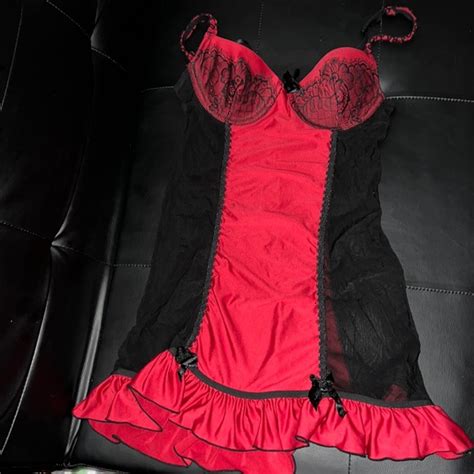 Be Naked Intimates Sleepwear Be Naked Black Red Lingerie Size M Gently Used Poshmark