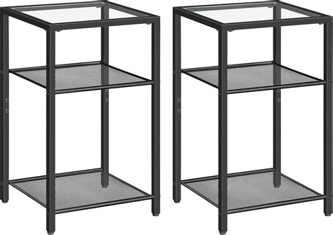 Amazon Hoobro Side Tables Set Of Tier Slim Nightstands With