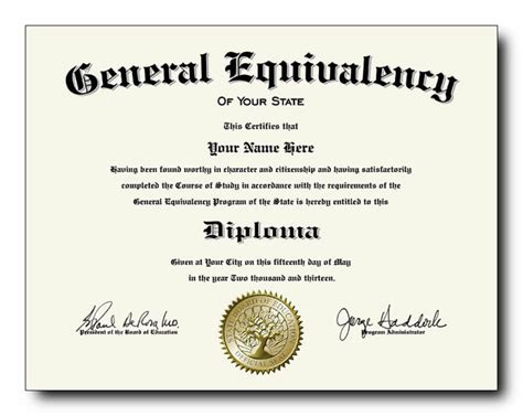 Printable Real Ged Certificate