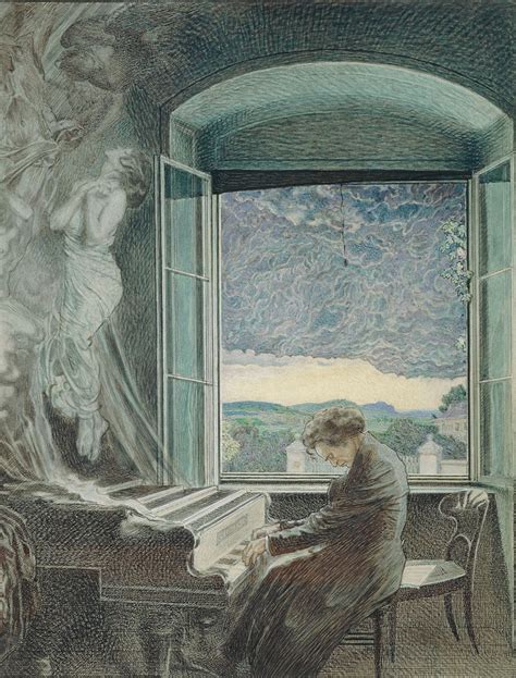 Portrait Of Ludwig Van Beethoven 1770 1827 Playing The Piano In His