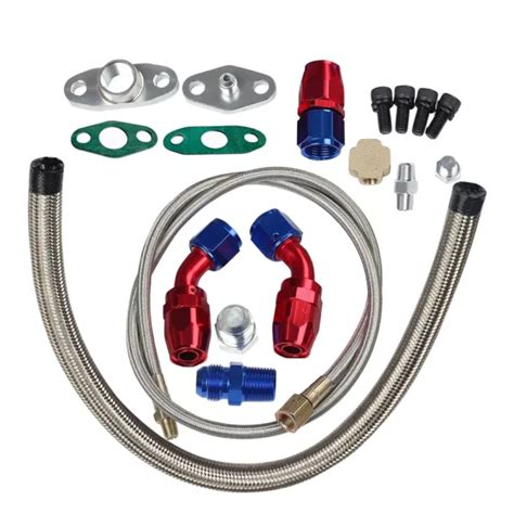 Turbo Charger Oil Drain Return Feed Line Kit For T T T E T T