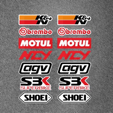 Motorcycle Fender Body Motorbike Sponsor Sticker Decal Reflective