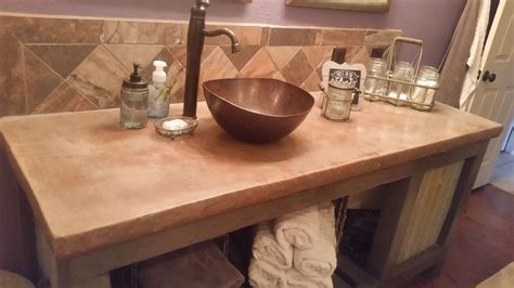 55 Impressive Concrete Bathroom Countertops With Vessel Sink Voted By The Construction Association