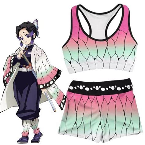Hot Anime Demon Slayer Cosplay Kimetsu No Yaiba Kamado Tanjirou Kochou Shinobu Gym Sport
