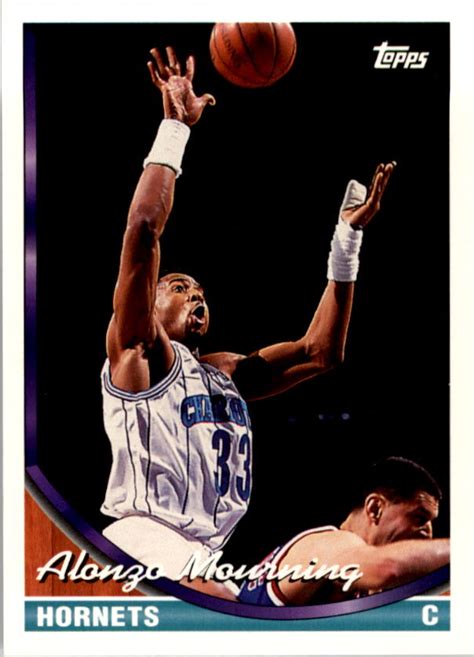 Topps Charlotte Hornets Basketball Card Alonzo Mourning Ebay