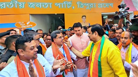 Tripura Assembly Election Results Bjp Ipft Alliance Sweeps Tripura For 2nd Straight Time Left