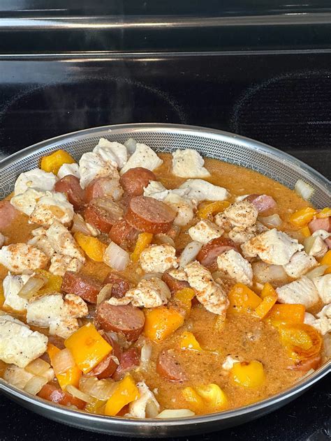 Skillet Chicken Kielbasa and Bell Pepper | In Good Flavor