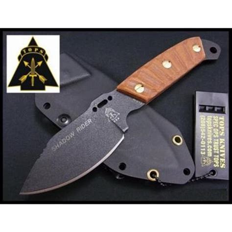 Couteau De Survie Tops Shadow Rider Acier Carbone Manche Micarta