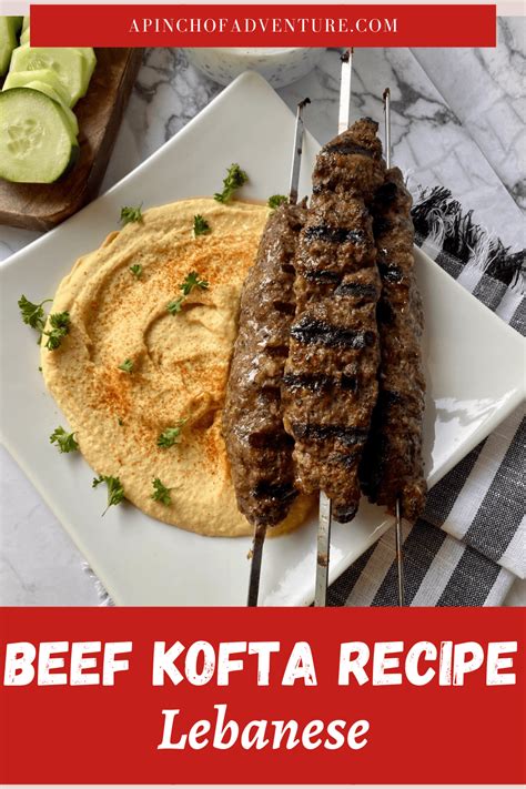 Kafta Lebanese Beef Kafta Kebabs A Pinch Of Adventure