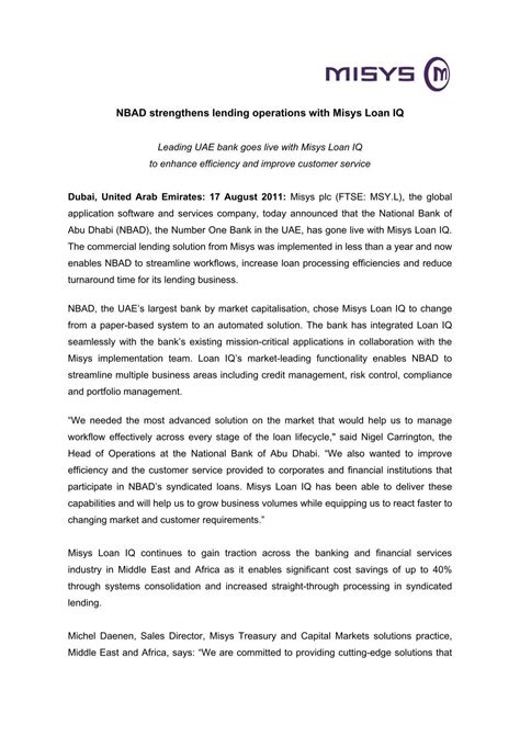 Read Full Story - Misys