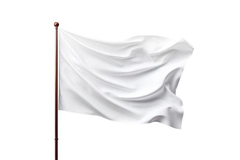 Premium Ai Image White Flag Template Clean Horizontal Waving Flag