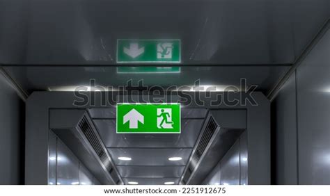 Green Emergency Exit Sign Showing Way Stock Photo 2251912675 | Shutterstock