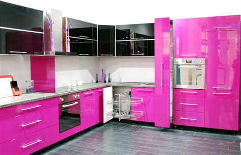 Resultado De Imagen Para Cocinas Rosadas Pink Kitchen Cabinets Pink