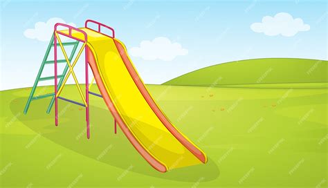 Premium Vector A Playground Slide Background