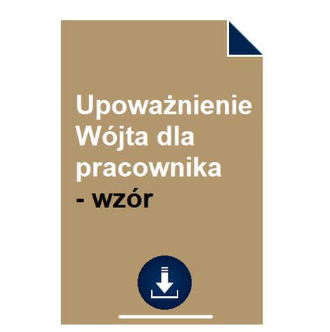 Upoważnienie Wójta dla pracownika wzór POBIERZ