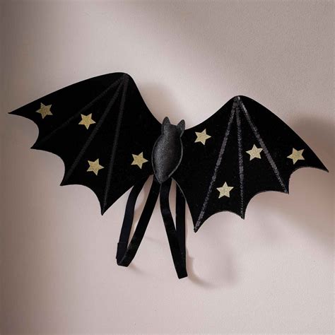 Fancy Dress Black Gold Bat Wings Amscan Asia Pacific