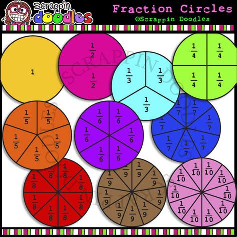 Fraction Circles Scrappin Doodles