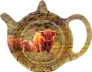 The Leonardo Collection Highland Cow And Calf Design Melamine Teabag