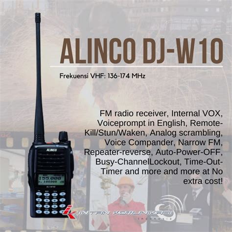 HT Alinco DJ W10 Intan Komunikasi Indonesia