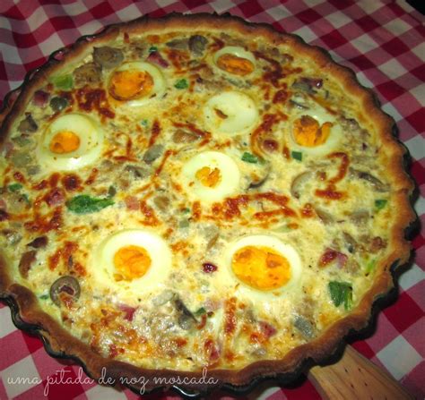 Uma Pitada De Noz Moscada Quiche De Atum Pimento E Bacon