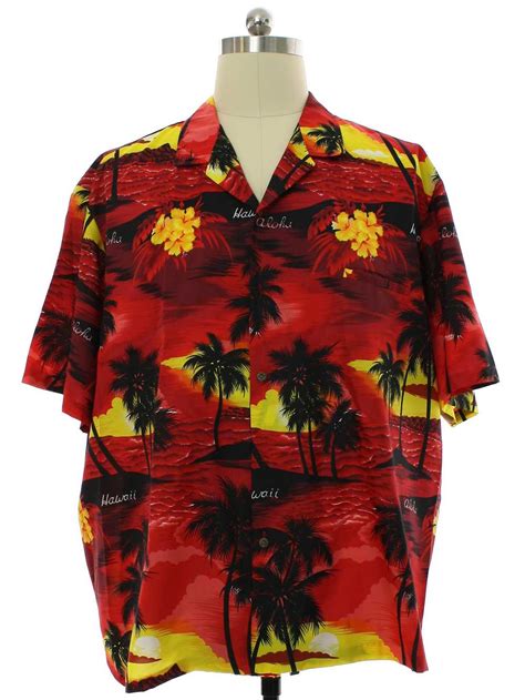 1980s Royal Creations Hawaii Mens Hawaiian Shirt Gem