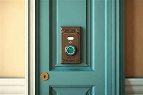 Premium Ai Image Doorbell With View Of The Inside Of A House Or