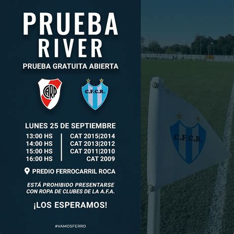 El Club River Plate realizará prueba de jugadores en Ferro Noticias