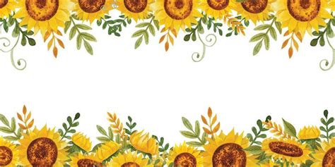 Sunflower Border Vector Art, Icons, and Graphics for Free Download