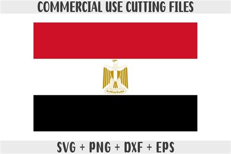 Egypt Flag SVG Original Colors - Cut file