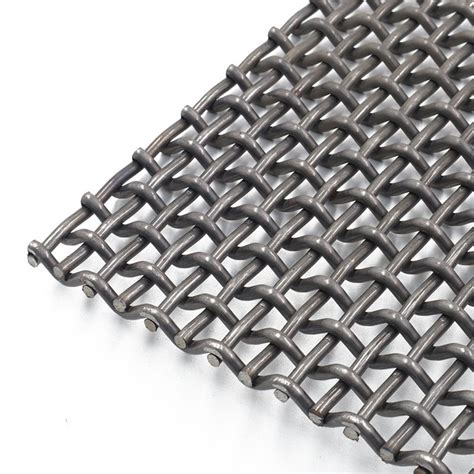 Mn Steel Crimped Wire Mesh Mining Stone Vibrating Screen Hooked Sieve