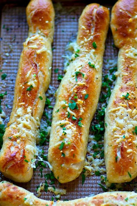 Garlic Butter Parmesan Soft Pretzel Breadsticks