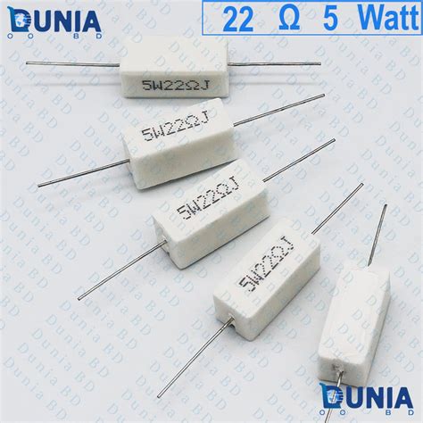 Ohm Watt Five Watt Resistor Ohms Carbon Film Resistance