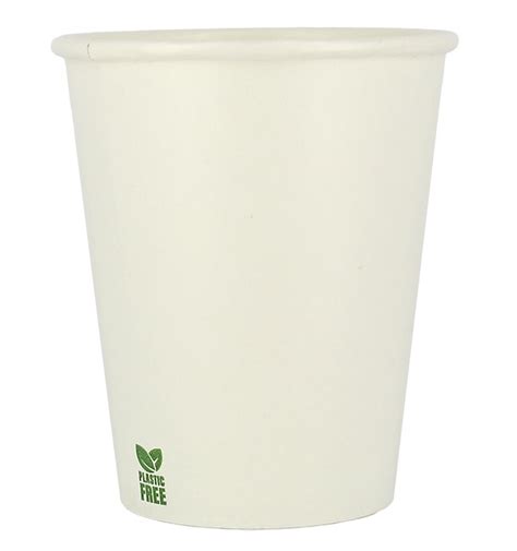 Vaso Cartón Plastic Free 8 Oz 240ml Blanco Ø8 0cm 1 000 Uds