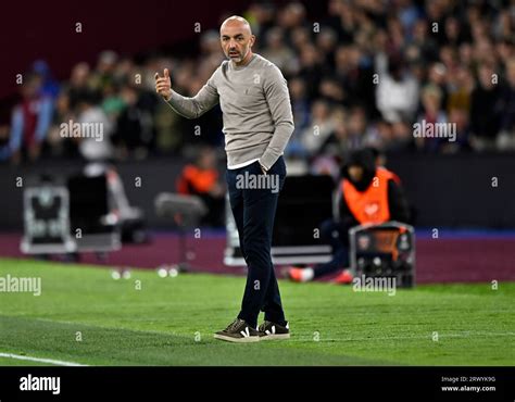 London Uk 21st Sep 2023 Zarko Lazetic Backa Topola Manager During The West Ham Vs Backa