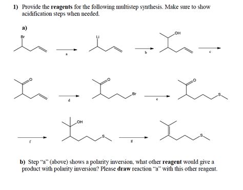 Solved Provide the reagents for the following multistep | Chegg.com