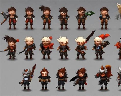 rpg game sprite sheet idle frames   character    pixel art top
