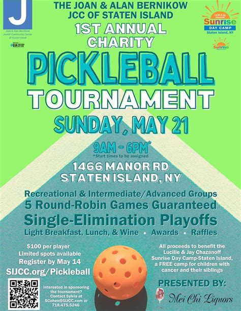 1st Annual Charity Pickleball Tournament — Nyc Pickleball