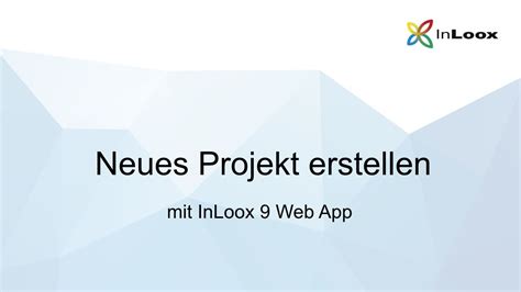 Neues Projekt Erstellen Mit InLoox 9 Web App YouTube