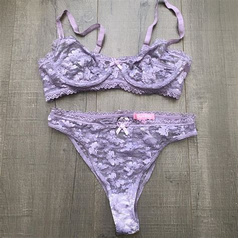 Purple Lace Lingerie Set From Sugar Thrillz Depop