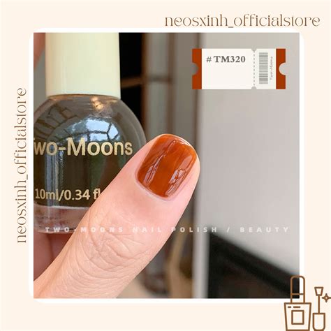 Sơn Móng Tay Tự Khô Màu Đỏ Nude Hồng Tự Nhiên Xanh Pastel Two Moons ml Neosxinh Nails