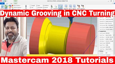 MASTERCAM 2018 CNC PROGRAMMING Dynamic Grooving TURNING YouTube