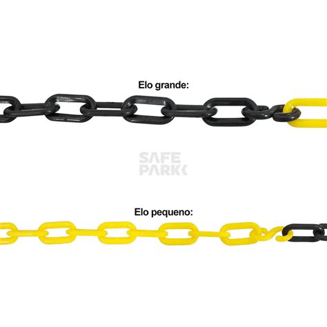 Corrente Pl Stica Zebrada Elo Grande Metro Safe Park Sinaliza O