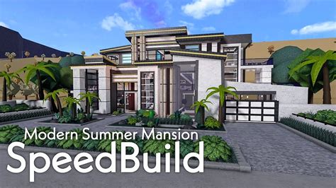 Bloxburg: Modern Summer Mansion (Full Speedbuild $560k) - YouTube