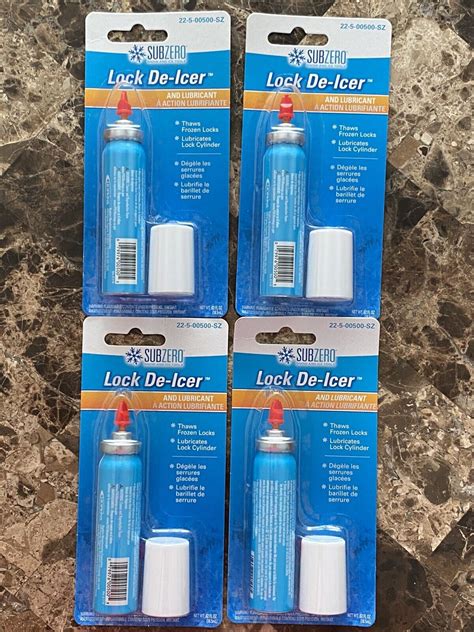 Lot Of Hopkins Subzero Lock De Icer And Lubricant Ounces Oz Thaws