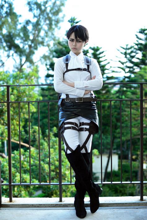 Captain Levi Cosplay - Attack On Titan Captain Levi Cosplay : Thick cotton fabric, inelastic tc ...