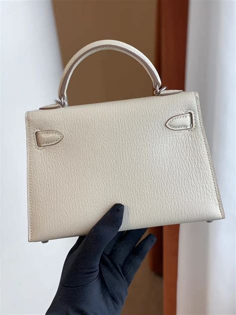 Dhabi Hermes Kelly Mini II 2代 Chevre Mysore 山羊皮 CK10 Craie 奶昔白 Hermès