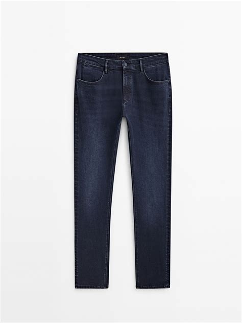 Зауженные джинсы Massimo Dutti, индиго – заказать по доступной цене из ...