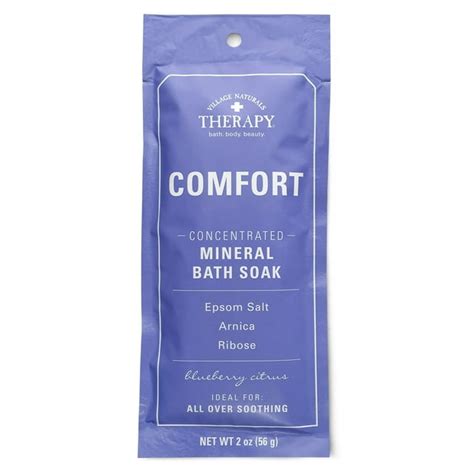 Village Naturals Therapy Comfort Concentrated Mineral Soak Blueberry Citrus