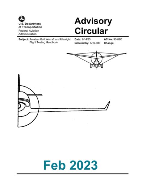 Advisory Circular Ac 90 89c Amateur Built Aircraft And Ultralight Flight Testing Handbook U S