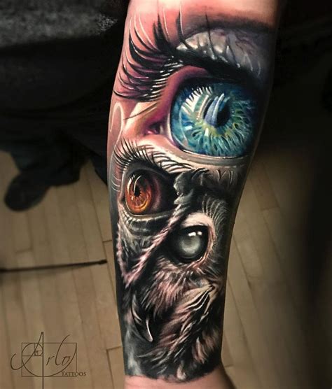 Owl Human Eyes Eye Tattoo Owl Eye Tattoo Sleeve Tattoos